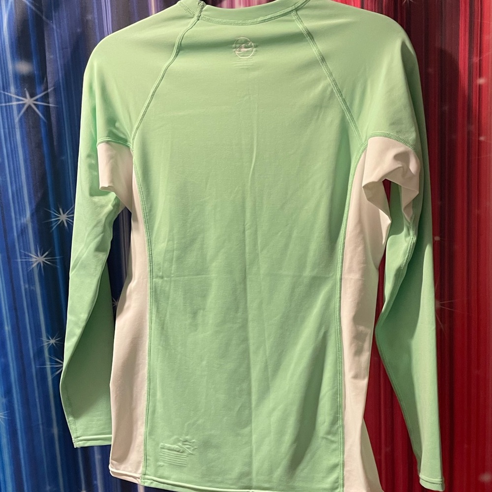 O'Neill Green and White Women's Swim Top - Picture 4 of 6
